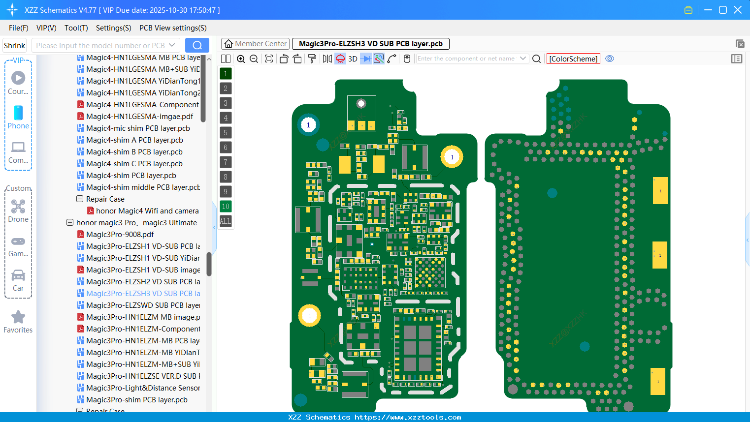 Honor Magic3Pro-ELZSH3 VD SUB PCB Layer